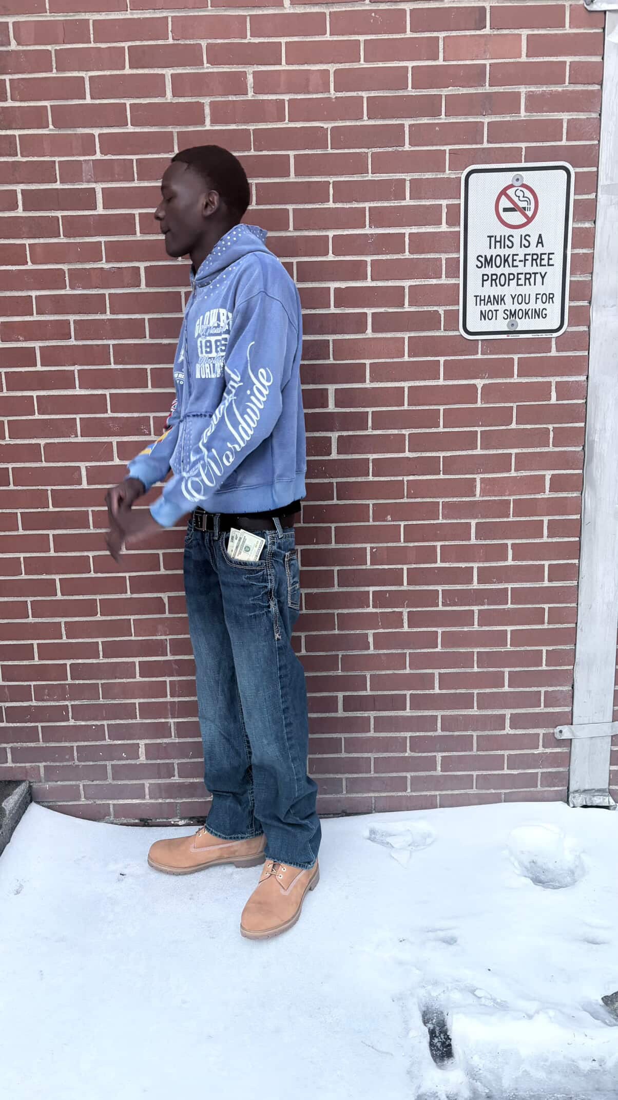 Blue 555 Glowbal Hoodie