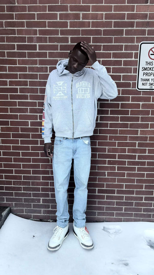 Grey 555 Glowbal Hoodie